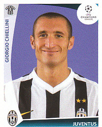 Giorgio Chiellini Juventus FC samolepka UEFA Champions League 2009/10 #25